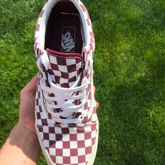 Vans Old Skool Maroon Checkerboard - Picture 4 of 5